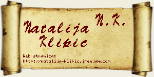 Natalija Klipić vizit kartica